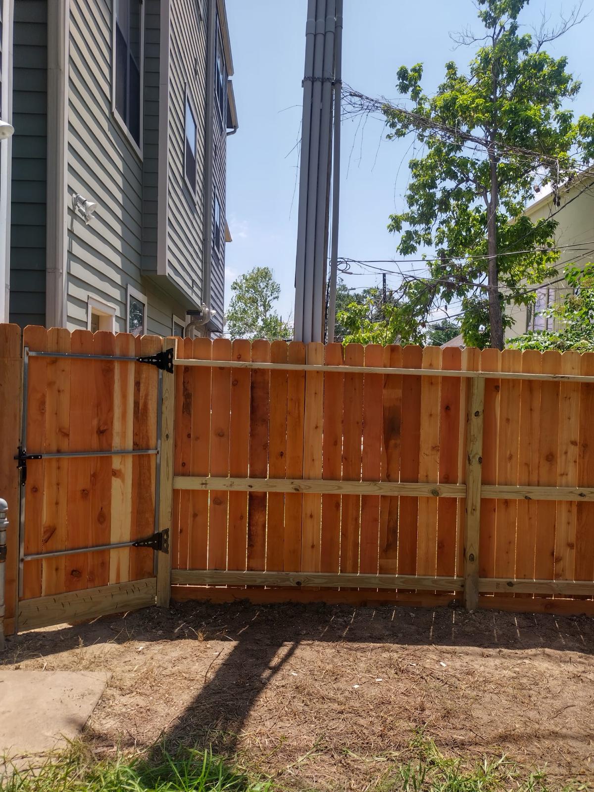 Installing a 77-Foot Pine Fence for a Rosenberg Homeowner - Image 5