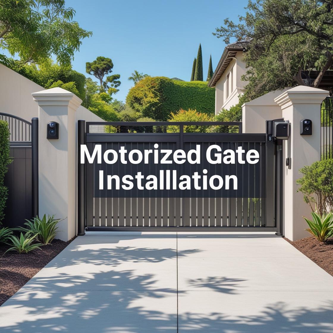 Modern Motorized Gate Installation Houston